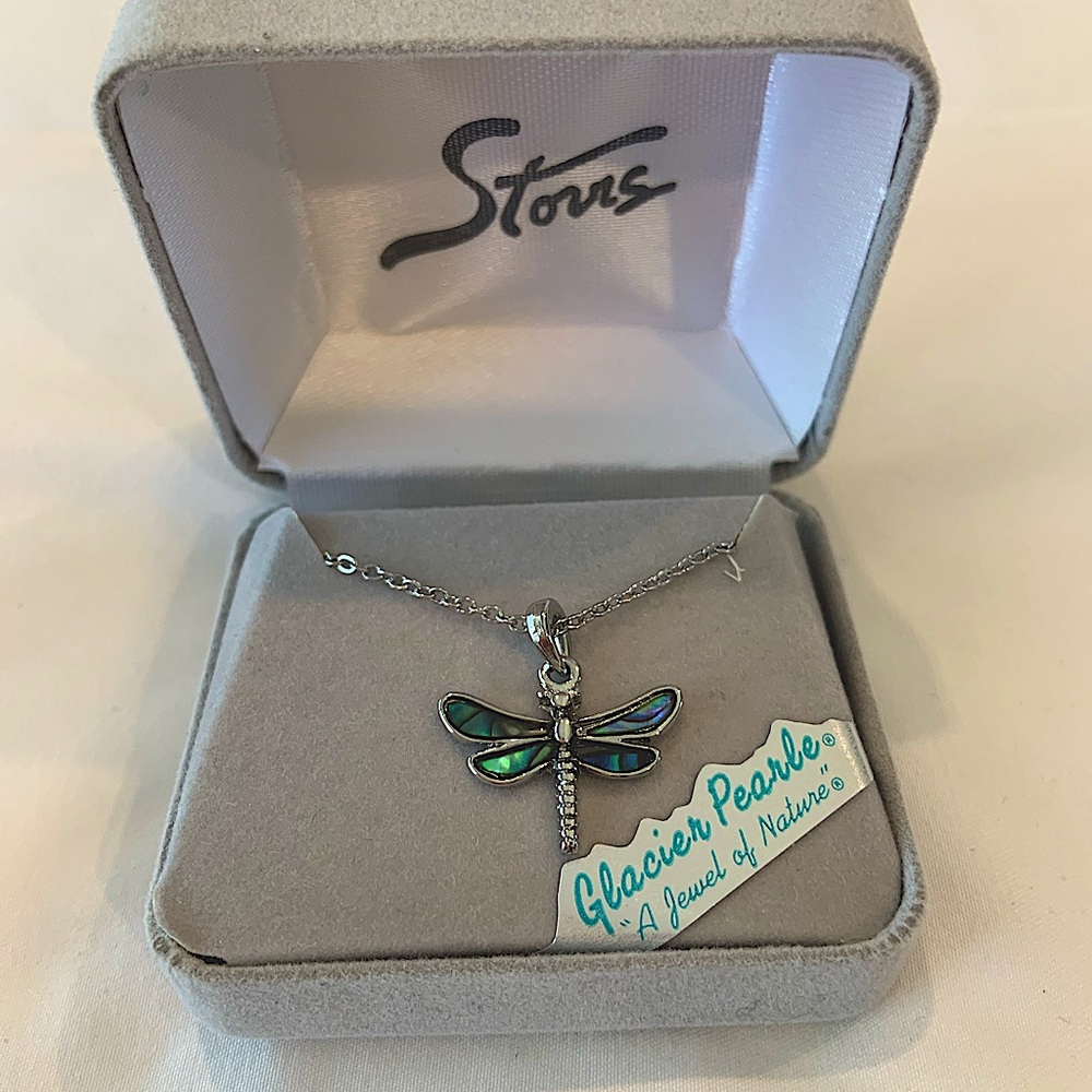 Storrs Glacier Pearle, Jewel of Nature, Dragonfly Pendant